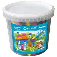 CONNECT Jumbo voštane boje u PVC kantici, 72 boje
