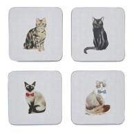 COOKSMART Set podmetača Curious Cats 4 kom, plava