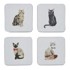 COOKSMART Set podmetača Curious Cats 4 kom, plava