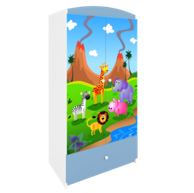 Dječji ormar Safari, plavi, 181×90×52 cm