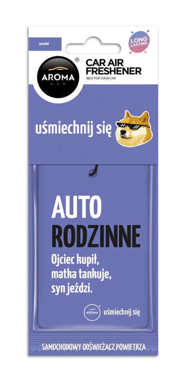 AROMA CAR Osvježivač zraka za auto LETS SMILE Yoshi