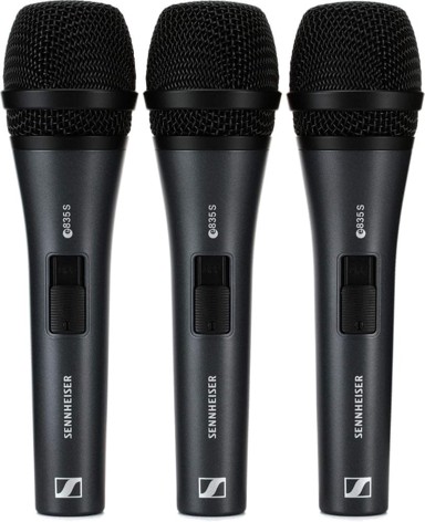 SENNHEISER Dinamički vokalni mikrofoni e 835-S, 3 kom.