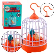 Battery Operated igračka Bird Cage sa svjetlom i zvukom narančasta