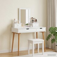 Set toaletnog stolića Fauske 4 kom 100 x 50 x 143 cm, bijeli