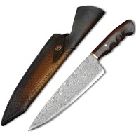 HARAHU Damaskasti kuhinjski nož Se-26709 Kp26709, smeđi