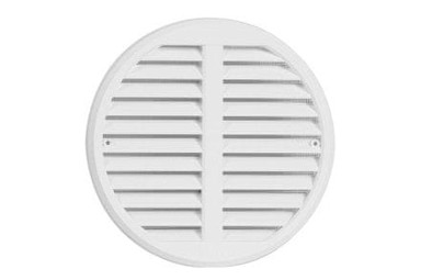 HACO Ventilacijska rešetka, okrugla, podesiva, VM mreža, Ø 75–125 mm, bijela