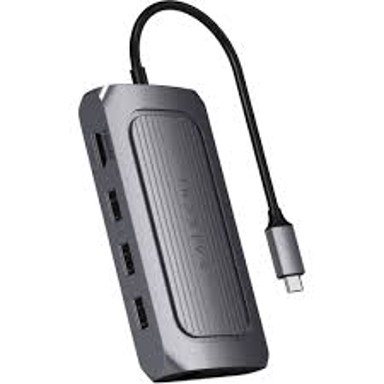 SATECHI Docking stanica MULTIPORT, USB-C, 3x USB-A, 1x HDMI, 1x USB-C, 1x microSD/SD, siva