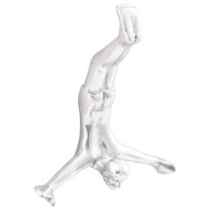 Skulptura, 22 x 8 x 25 cm, aluminij, srebrna