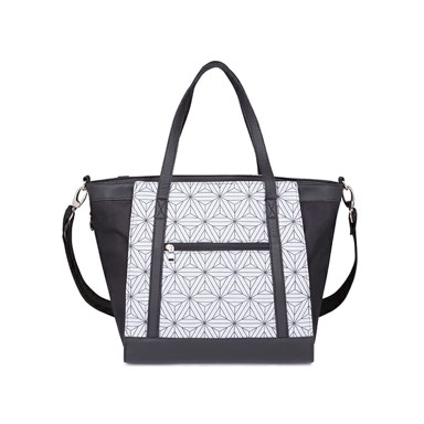 BABYONO Torba Unique, crna s uzorkom