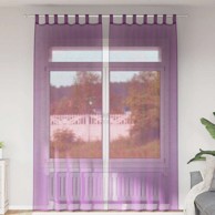 Voile zavjese s petljama 2 kom. 140 x 260 cm, ljubičasta