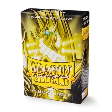 DRAGON SHIELD Japanese Size Matte Sleeves, Yellow, 60 kom