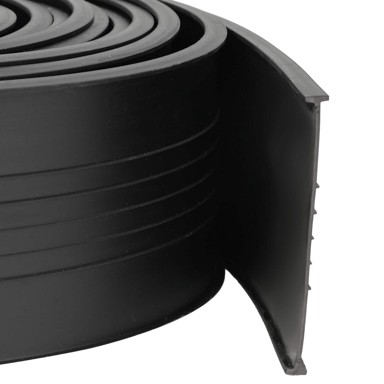 Brtva za garažna vrata, 70 × 6 mm, 4 m, PVC, crna