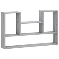 Polica za zid 100 x 17 x 60 cm od konstruiranog drva, siva sonoma