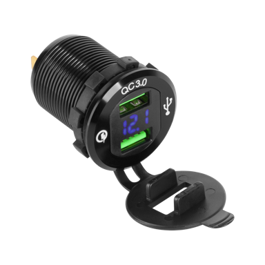 Auto punjač 2 x USB Quick Charge s prikazom napona