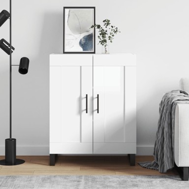 Komoda sjajna bijela 69,5x34x90 cm od konstruiranog drva