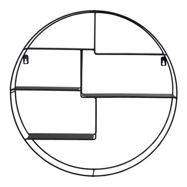 HOUSE NORDIC Crna metalna polica Genk