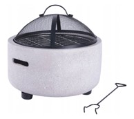 GARDENLINE Vrtno ložište s poklopcem, 43 x 38,5 cm, sivo