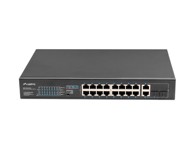 LANBERG Switch RSFE-16P-2C-250, 16-Port, Fast Ethernet, PoE+