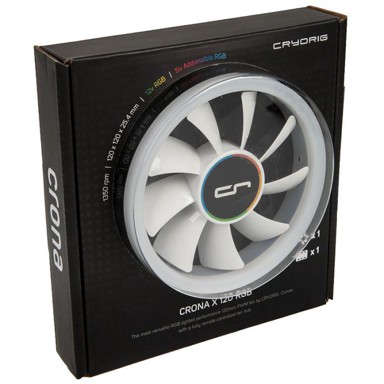 CRYORIG Računalni ventilator Crona X, PWM, ARGB - 120mm, bijeli CR-XRX1