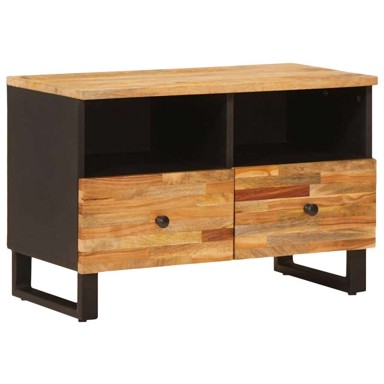 TV ormarić s pohranom 70 x 33,5 x 46 cm čvrsto drvo manga, smeđi