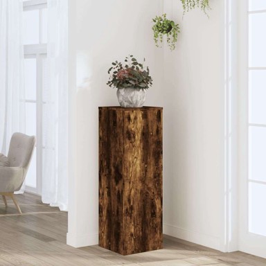 Stalak za biljke, 33 x 33 x 100 cmm konstruirano drvo od dimljenog hrasta