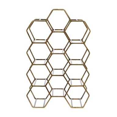 LIGHT & LIVING Salbris stalak za vino, metalni, 12 boca, brončani