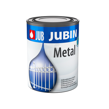 JUBIN Boja za metal 1001, zaštitna boja za metalne površine, 0,65 l, bijela