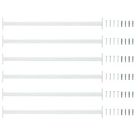 Sigurnosna šipka za prozor podesiva, 6 kom, čelik, bijela