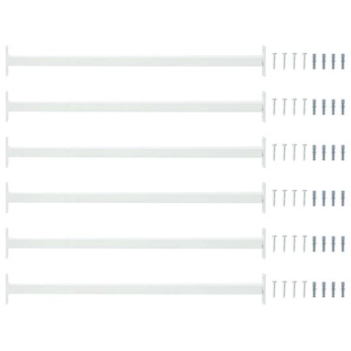 Sigurnosna šipka za prozor podesiva, 6 kom, čelik, bijela