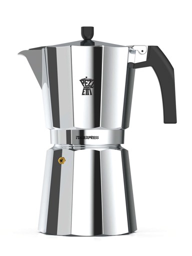 PEZZETTI Moka pot Italexpress, 0,7 l, aluminij, crna