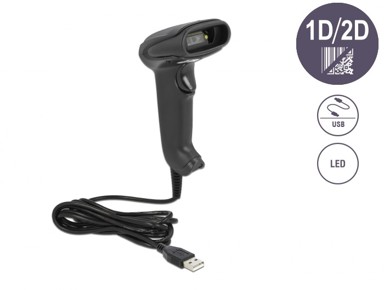DELOCK Skener barkoda, 1D/2D, USB, kabelski