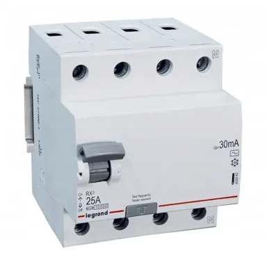 LEGRAND Prekidač diferencijalni RX3 P304, 25 A, 4P, 0.03 A, tip AC
