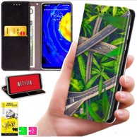 BLUEMOON Torbica tipa novčanik za Honor X5C Plus / X5C 4G - maska s otiskom i staklo 9H