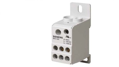 SIEMENS Razvodni blok 125A 1P 690V 1x10-35 mm² 1x6-16 mm² 6x2,5-16 mm² DIN 5ST2505