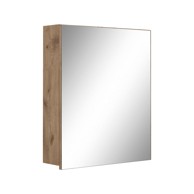 STØRAA Zidni/s ogledalom kupaonski ormarić u dekoru hrasta u prirodnoj boji 60x70 cm Wisla 