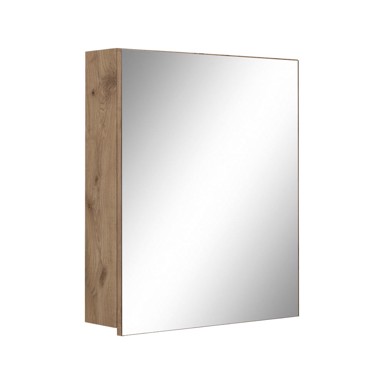 STØRAA Zidni/s ogledalom kupaonski ormarić u dekoru hrasta u prirodnoj boji 60x70 cm Wisla 