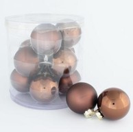 Staklene kuglice, ø 6 cm, 12 kom, smeđe