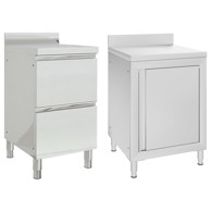 Komercijalni kuhinjski ormarići, 2 kom, nehrđajući čelik