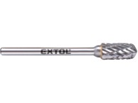 EXTOL INDUSTRIAL Karbidno glodalo 8703823, cilindrično s kuglastim vrhom, 6 x 13 mm, prihvat 3 mm, srednji rez