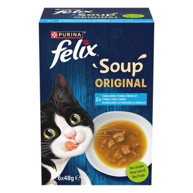 FELIX Hrana za mačke Soup Original, riba, 6×48 g