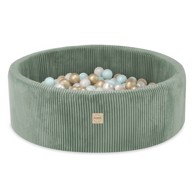 PLUSH NEST Bazen s 200 loptica, 90x30 cm, zeleni