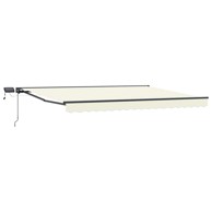 Ručni okvir tende s LED-ima, 5 x 3 m, krem