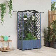 Povišeni krevet s mrežom i krovom 122x40x141 cm, siva