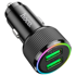 HOCO Auto punjač NZ14 Guerrero, 2 x USB, QC, 36 W, crna