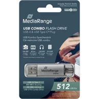 MEDIARANGE USB memorija MR940-1 512 GB USB-A/USB-C, srebrna