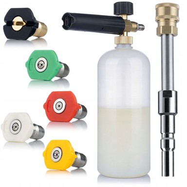 ROSFIX Set pjenaste mlaznice, cijevi i 5 mlaznica, 1 l, 200 bar