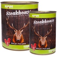 MEAT LOVE Hrana za pse Steakhouse Divljač, konzerva, 400 g