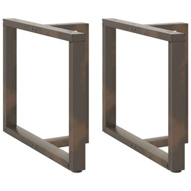 Noge za blagovaonski stol t-oblika od čelika, 2 kom, 90 x 35 x (72-73) cm, prirodna