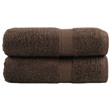 Premium ručnici za goste Solund, set od 2, 30 × 50 cm, 600 g/m², smeđi