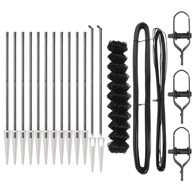 Ograda od lančane veze s 13 klinova 1.4x25 m, pocinčani čelik siva